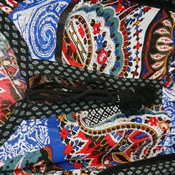 Gibson Latimer sheer tie peasant style top blouse - XL - Picture 5 of 7